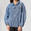 Women's European & American INS Loose Pullover Casual Denim Top