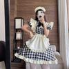 Checkered Maid Red and Perfect for Short Everyday Adult Socks [RPFLQ] Dress, Black, Cafes, Cosplay, Lolita, Sleeves, Wear, Moe, Halloween, Women's,