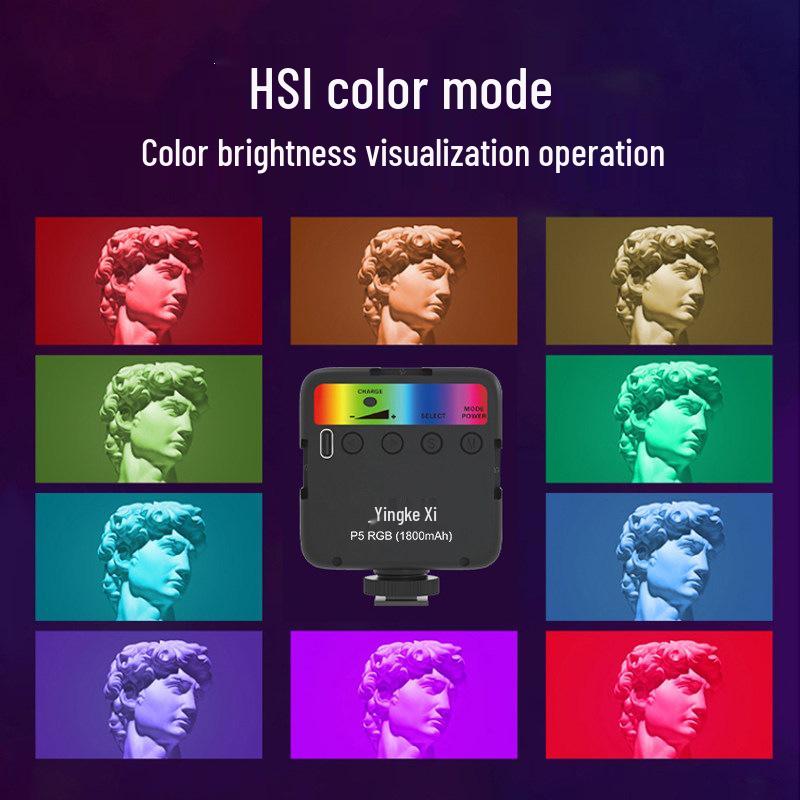 Yingkexi Mini RGB DSLR Camera Fill Light for Photography & Live Streaming