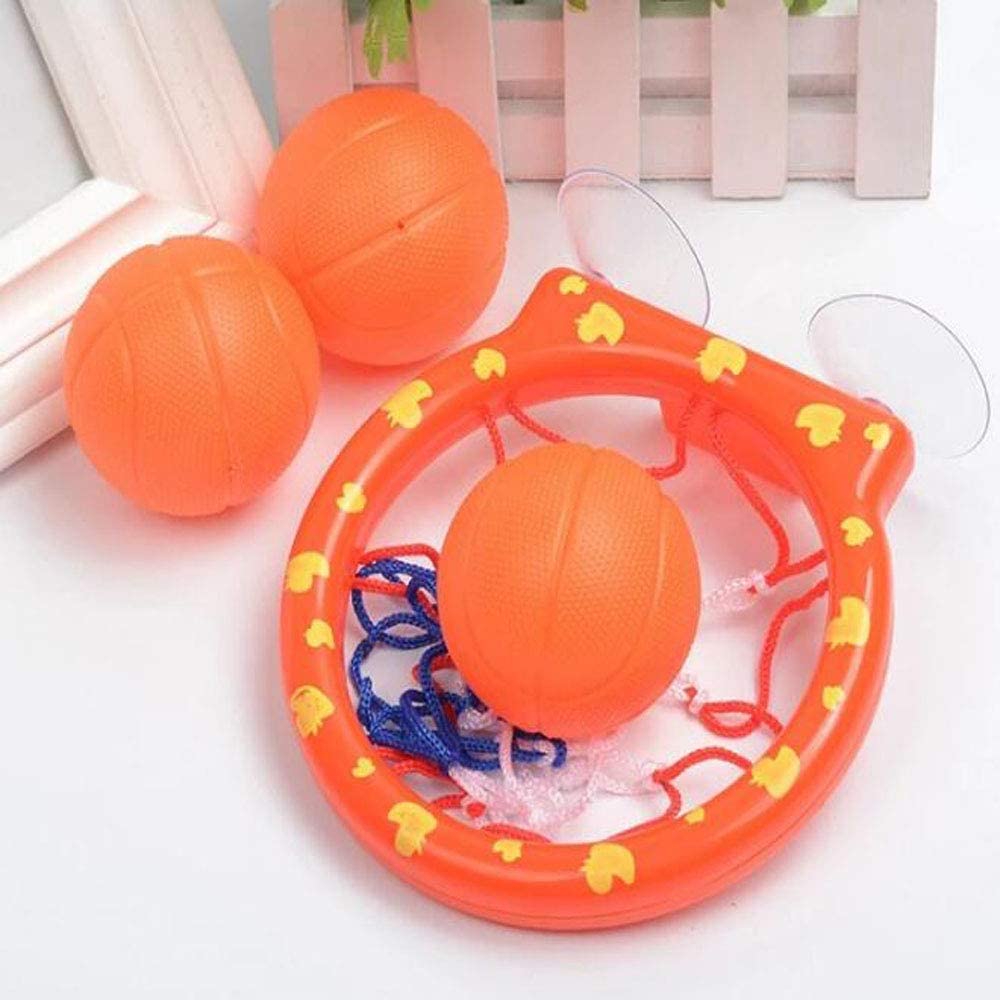 

4pcs Bathroom Shooting Game Toy Bathtub Basketball Hoop Set Fun Kids Bath Toys with 3 Balls Gift for Toddler Kids Children Baby 4pcs set