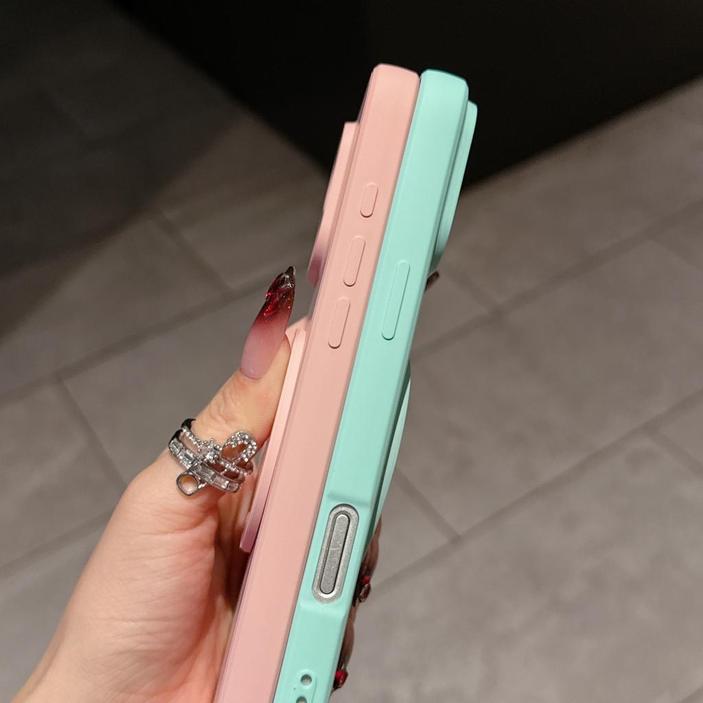 360° Rotate Stand Holder Liquid Silicone Case For iPhone 16 E 15 14 Plus 13 12 Mini 11 Pro Max Ring Kickstand Grip Bracket Cover