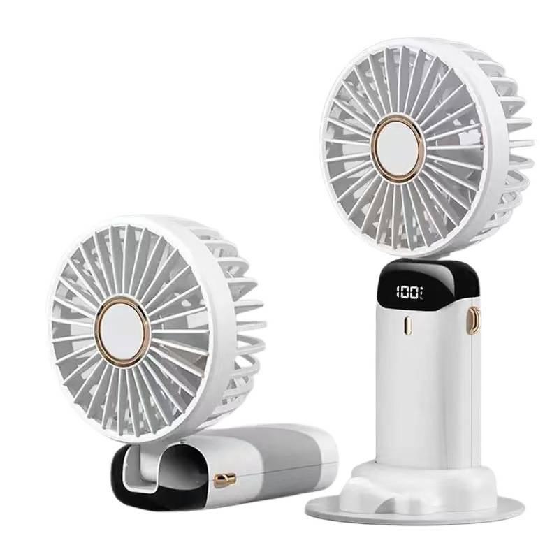 Rechargeable Foldable Quiet Fan with Strong Wind for Dorms and Bedsides