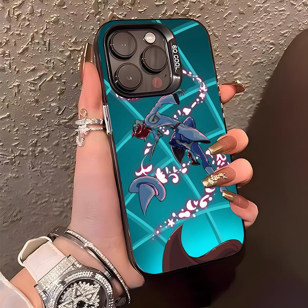 

L-Little Witch Academia Phone Case For IPhone17 Air 16 15 14 Plus 13 12 11 Pro XS Max Silver Black Bumper Case iPhone17 Air