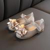 Bow-knot Dance Party Shoes Glitter Leather Shoes Bling Princess Dress Shoes  Girls