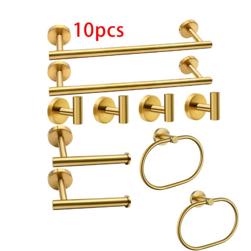 18-Piece Stainless Steel Bathroom Set: Towel Bars, Tissue Holder, Hooks, and Accessories