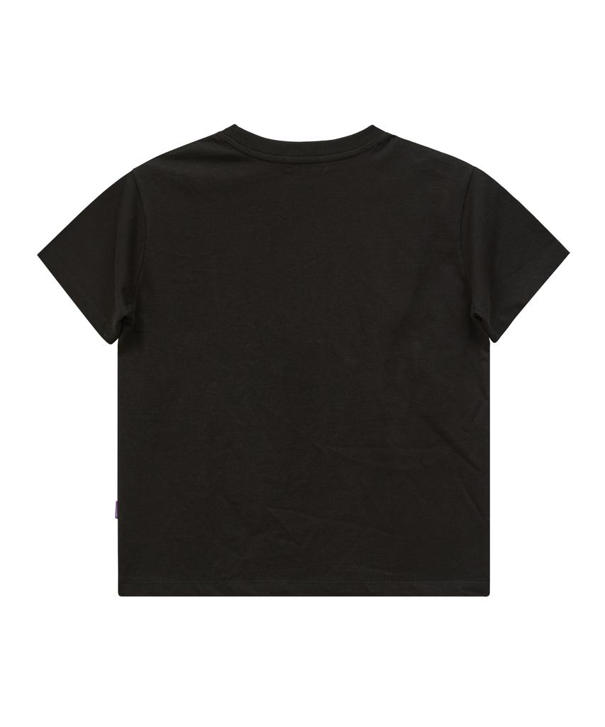 HOODHOOD Alien Slogan Short Sleeve T-Shirt Black