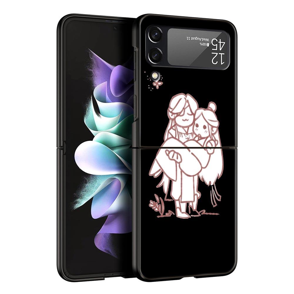 Heaven Officials Blessing TGCF Phone Case for Samsung Galaxy Z Flip 3 4 5 Black Folding Mobile Shell Hard Coque Protect Cover