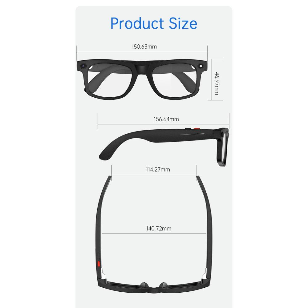 S2 Max smart glasses, AI translation, 500W pixel, camera and video recording, Bluetooth calling, music conversation translation