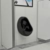 VidaXL Urinoir suspendu avec valve de chasse d'eau Céramique Noir 143992