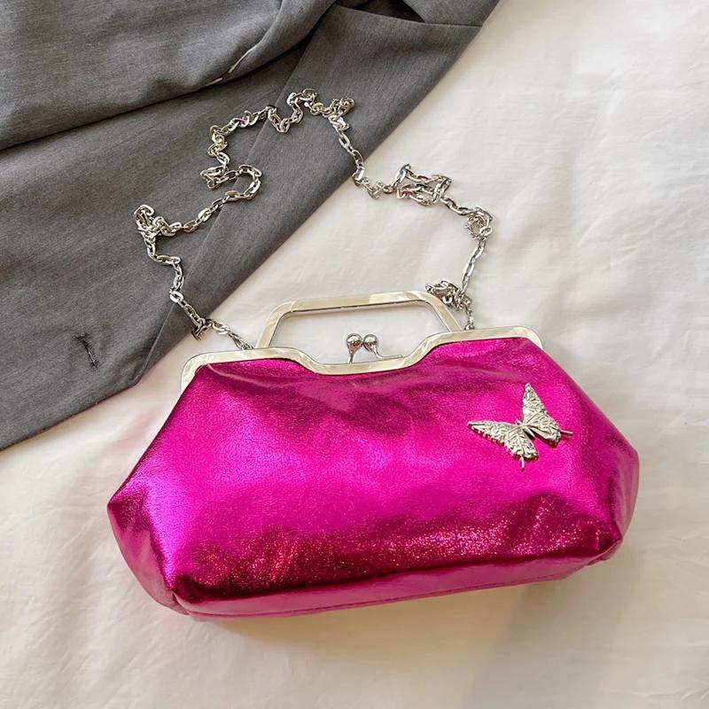 Gold Silver Party Purse Clutch Bag For Women Brand Shell Bag Handbag High Quality Pu Leather Shoulder Crossbody Bag