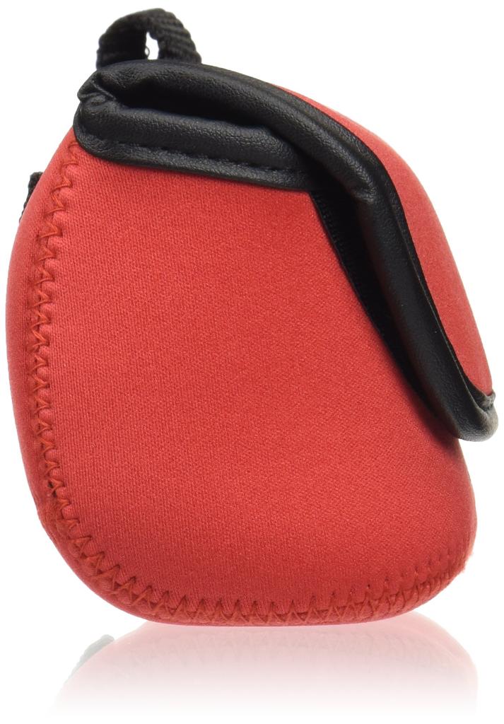 ELECOM Digital Camera Case Soft Case Neoprene Strap Hold with Belt Loop LL Size Reference Storage 127 x 57 x 75mm Red Dimensions DGB-061RD