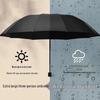Twelve-Bone Extra-Large Dual-Use Manual Umbrella with Black Glue Sunscreen