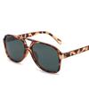 Aviator zonnebril met dubbele brug voor dames en heren, casual, modieus, anti-verblinding, ideaal voor autorijden, strand en reizen.