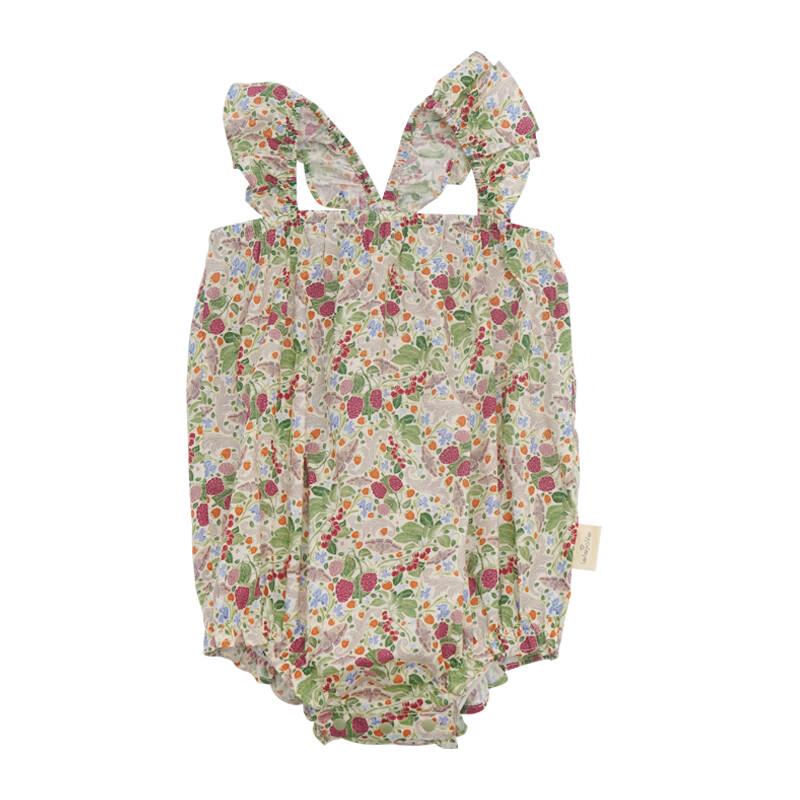 LELE JOVE Nordic Baby Girl Lightweight Flutter Sleeve Romper 100
