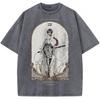 Attack On Titan Mikasa AckermanGraphic Tshirt Men Women Clothing Short Sleeve Cotton T-shirts Washed Tee Harajuku Male T Shirt