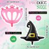 Pack of 12 Wicked Themed Party Balloons Feature Black Witch Hat and Pink Princess Crowns for Stylish Celebration