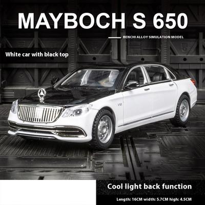 1/32 Mercedes Benz Maybach S650 Lyxbil Legering Metall Pressgjuten Modellbil bil mittkonsol prydnader Samla bilmodeller presenter