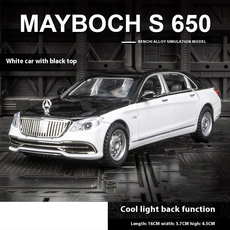 

1/32 Mercedes Benz Maybach S650 Роскошный автомобиль Металлическая литая модель автомобиля украшения центральной консоли автомобиля Коллекционируйте модели автомобилей подарки