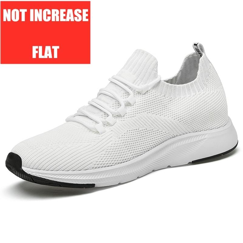 

Лоферы мужские туфли для увеличения роста, массивные кроссовки с сеткой, белые, удобные, дышащие, увеличивающие рост, стелька, 6 см, высокий каблук, спортивные 37