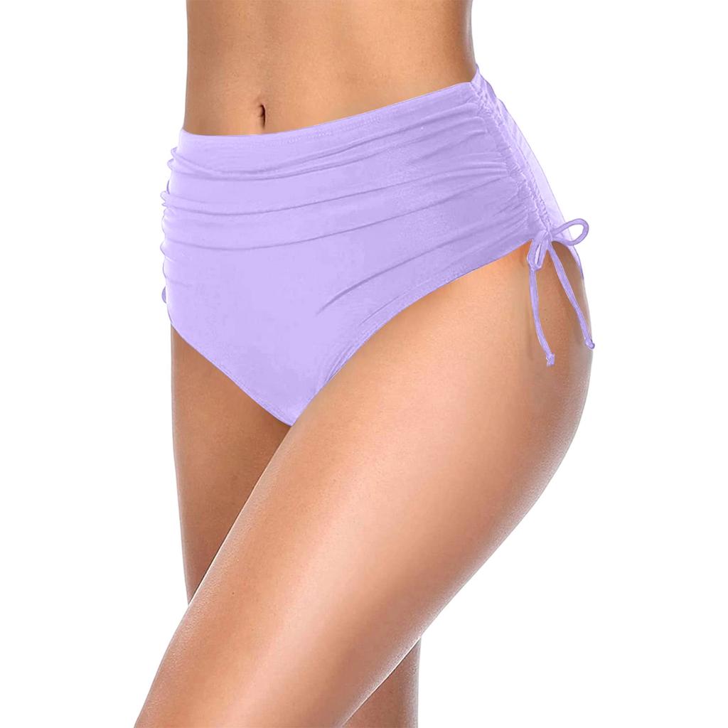 Women's Swimming Bottoms, High Waist, Vintage Basic , Full Coverage Bikini Split Swimsuit Briefs Swimming Trunk