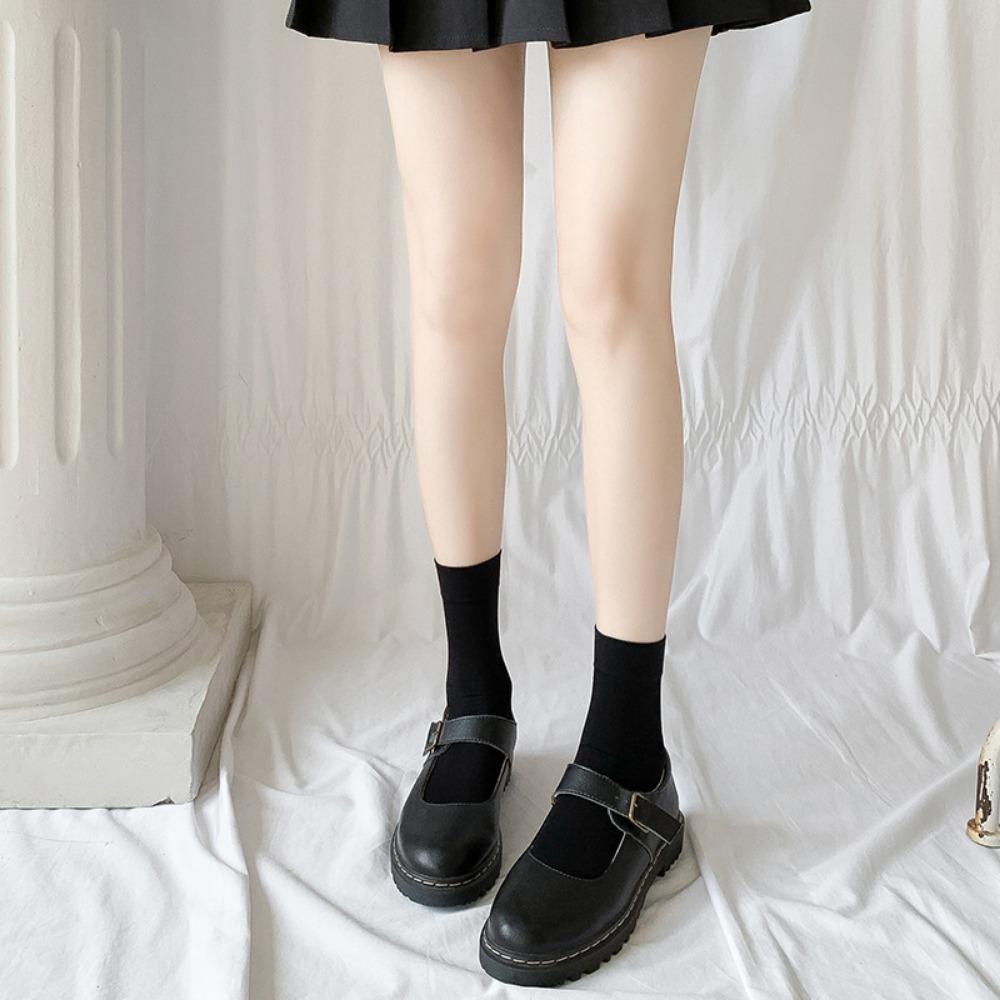 Japanese Velvet Knee Socks, Student Thigh Socks Medium High Socks Plus Stockings Autumn, Women's High Socks