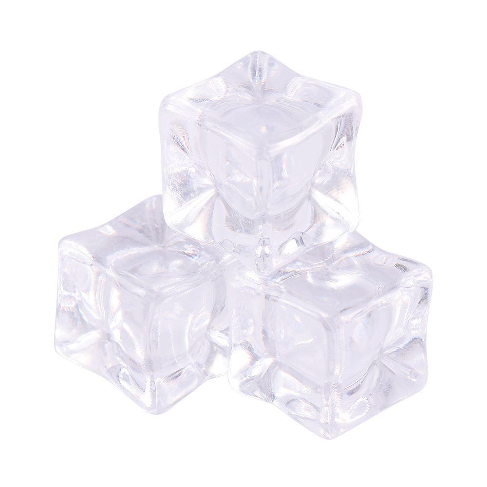 Transparent Photography Props Decoration Crafts Drinks Decoration Simulate Ice Cubes Acrylic Cubes Fake Crystal Artificial Ice