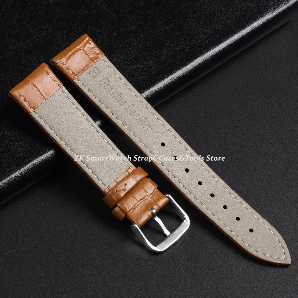 Calfskin Leather Watch Strap Slub Pattern 12/14/16/18/20/22mm Universal Watchband for Men Women Business Bands Watch Accessories