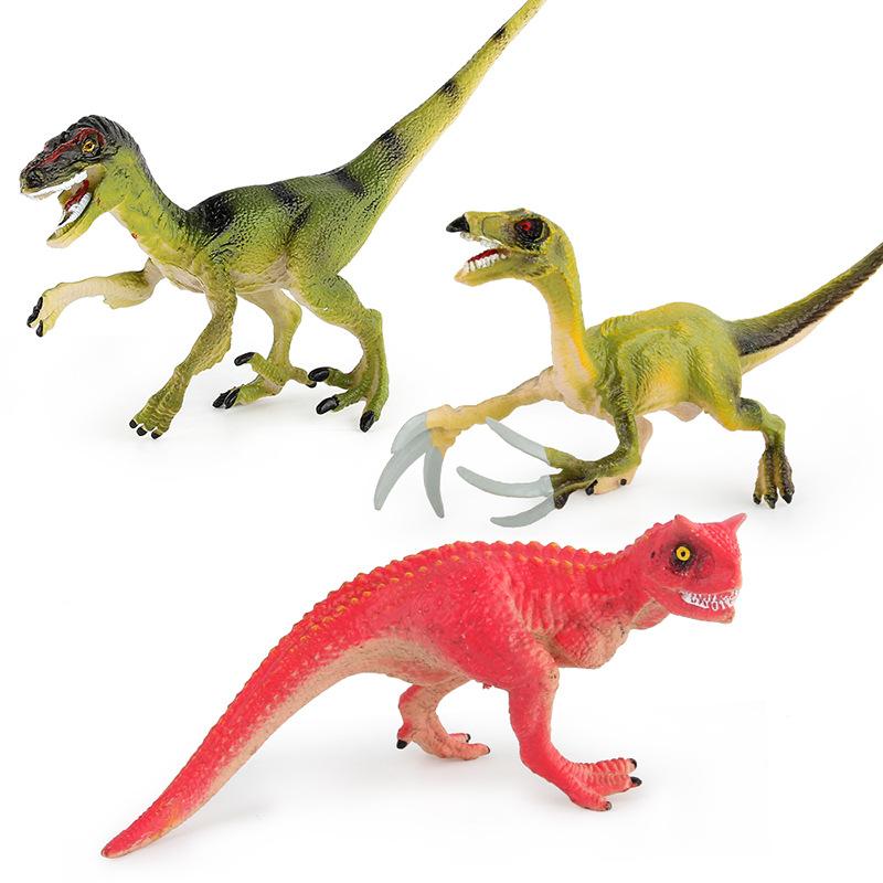 Source Factory Jurassic Animal Model Solid Static Dinosaur Ornament, Tyrannosaurus Velociraptor Forest Toy