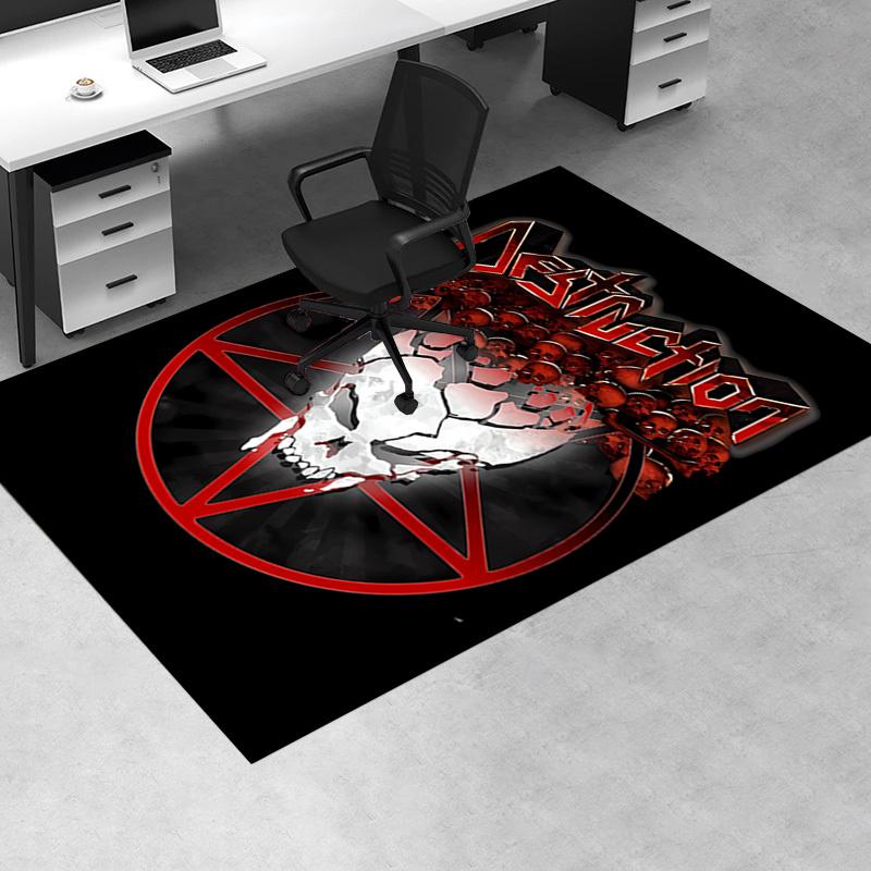 1pc Destruction,Skull,Pentagram Office Carpet Soft Polyester Entrance Carpet Washable Non slip Machi