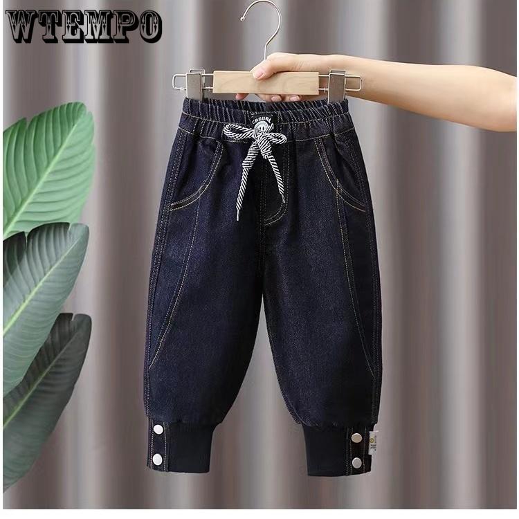 

Boys Pants Spring and Autumn Styles Children s Jeans Leg Binding Pants 90