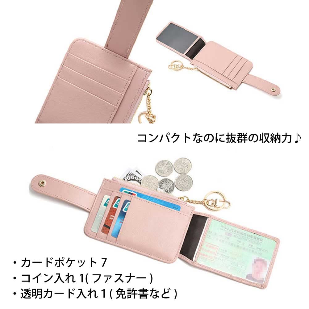 [FairyPomu] Schlankes Portemonnaie mit Ausweisrolle für Karten, Ausweise, Münzen und Pendler, Perfekt für Männer und Frauen (blau)