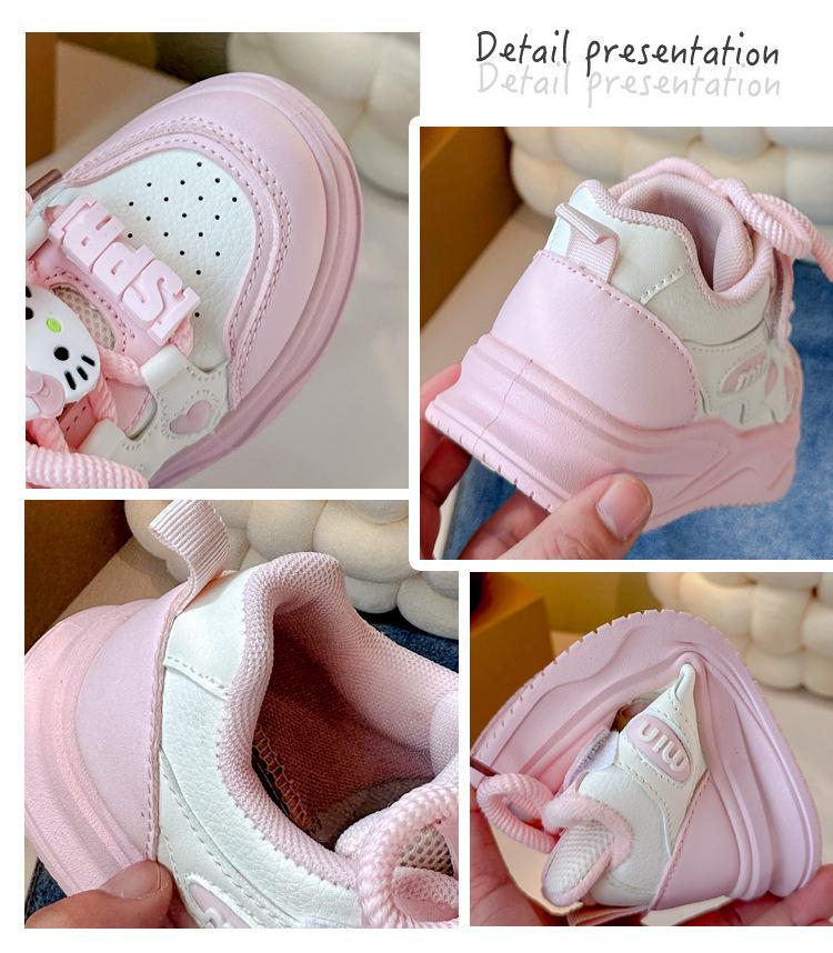 2025 Autumn/Winter Girls' Cartoon Sports Shoes - Plus Velvet, Warm Cotton, Stylish Casual Sneakers for Kids