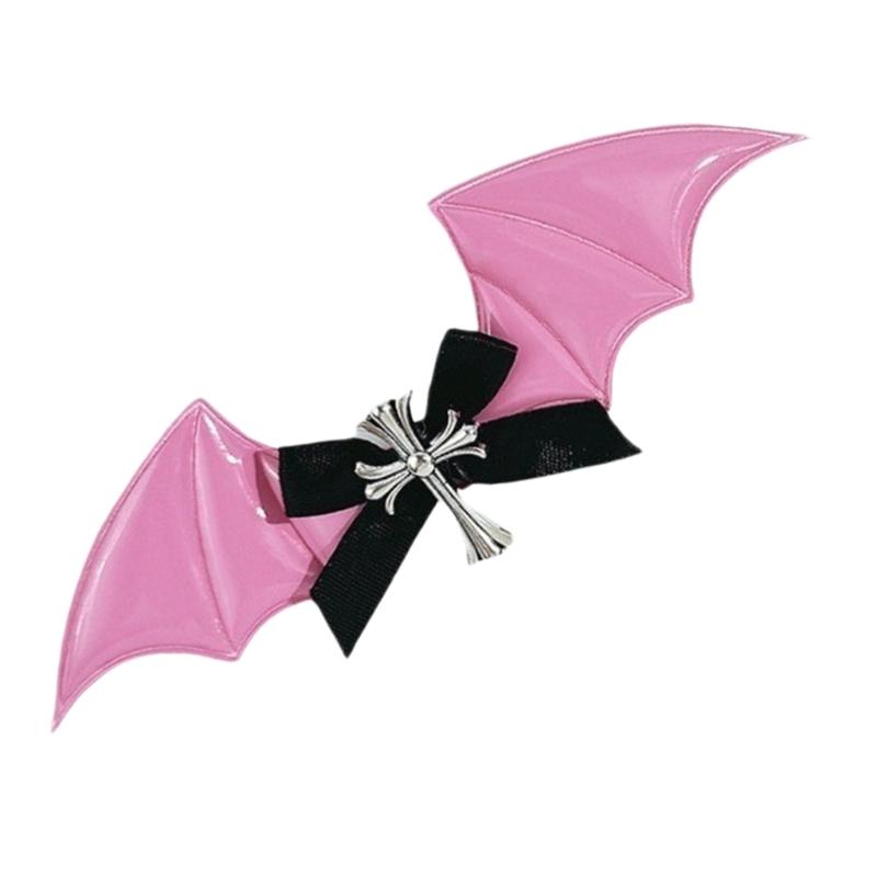 

Wing Hair Clip Bows Balletcore Dark Bows Flat Clip Balletcore Hairpin Bows Elegant Hair Clip for Bunches рожевий червоний колір