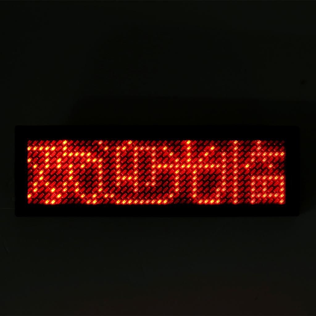 RED LED Scrolling Sign Name Badge Message Tag Display Board