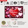 2D Valentine's Day Party Backdrop with Various Hearts and Balloons