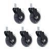 5 Pcs Chair Rotate Wheel 3in 360 Degree Noise Free Scratch Resistant Straight Chair Caster for Office