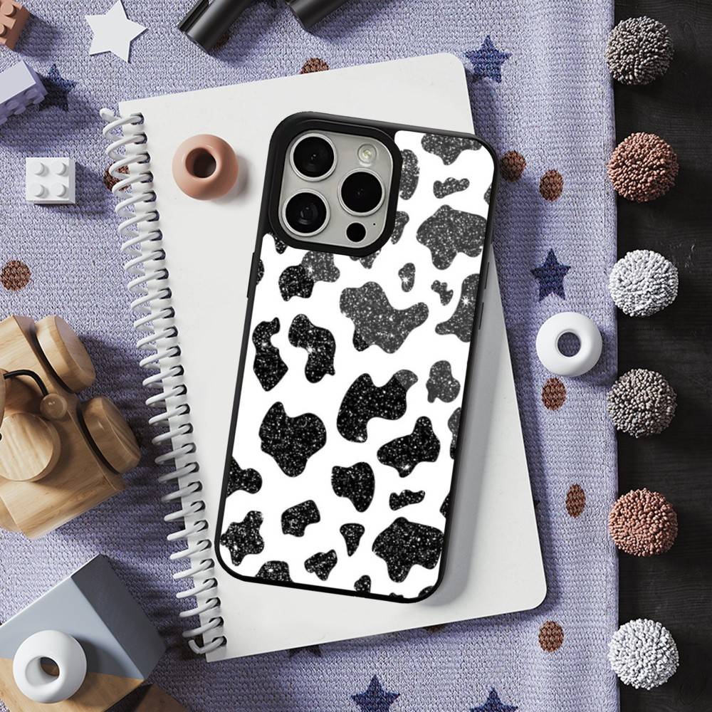 Cute Cartoon Print Cow For iPhone 12,14,11,15,13,16,17,For Magsafe,Plus,Mini, Pro,Max,Magnetic Wireless Charging Case