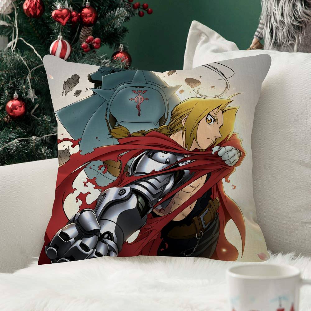 Fullmetal Alchemist Anime Fashion Decorative Pillowcase Throw Cover Pillow Case Cushion For Living Room Square Home Decor