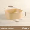 Contenant alimentaire carré jetable en papier Kraft