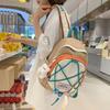 Schoolbag New High-value Contrasting Color Girl Backpack Cute Versatile College Student Primary School Bag Leisure Travel Backpack