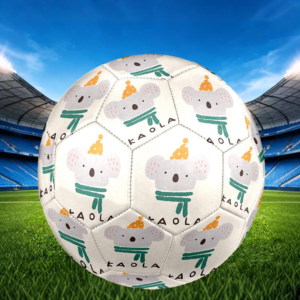 1pc Koala Winter Hat Theme Soccer Ball Football, Size 5, Lightweight PVC, Outdoor Training Soccer Ball,Gift j61464