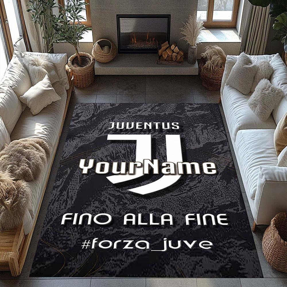 Juventus Customizable Name Carpet Design for Dormitory Kitchen Study room Foyer Anti-slip Rug Office home decor Birthday/Christmas Gift