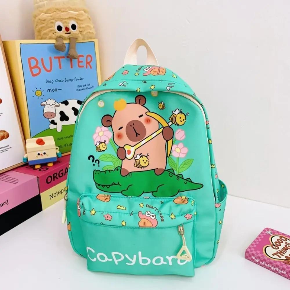 Ultra-light Children Capybara Backpack Nylon Cartoon Animal Book Bag Cute Kids   Schoolbag  Gifts