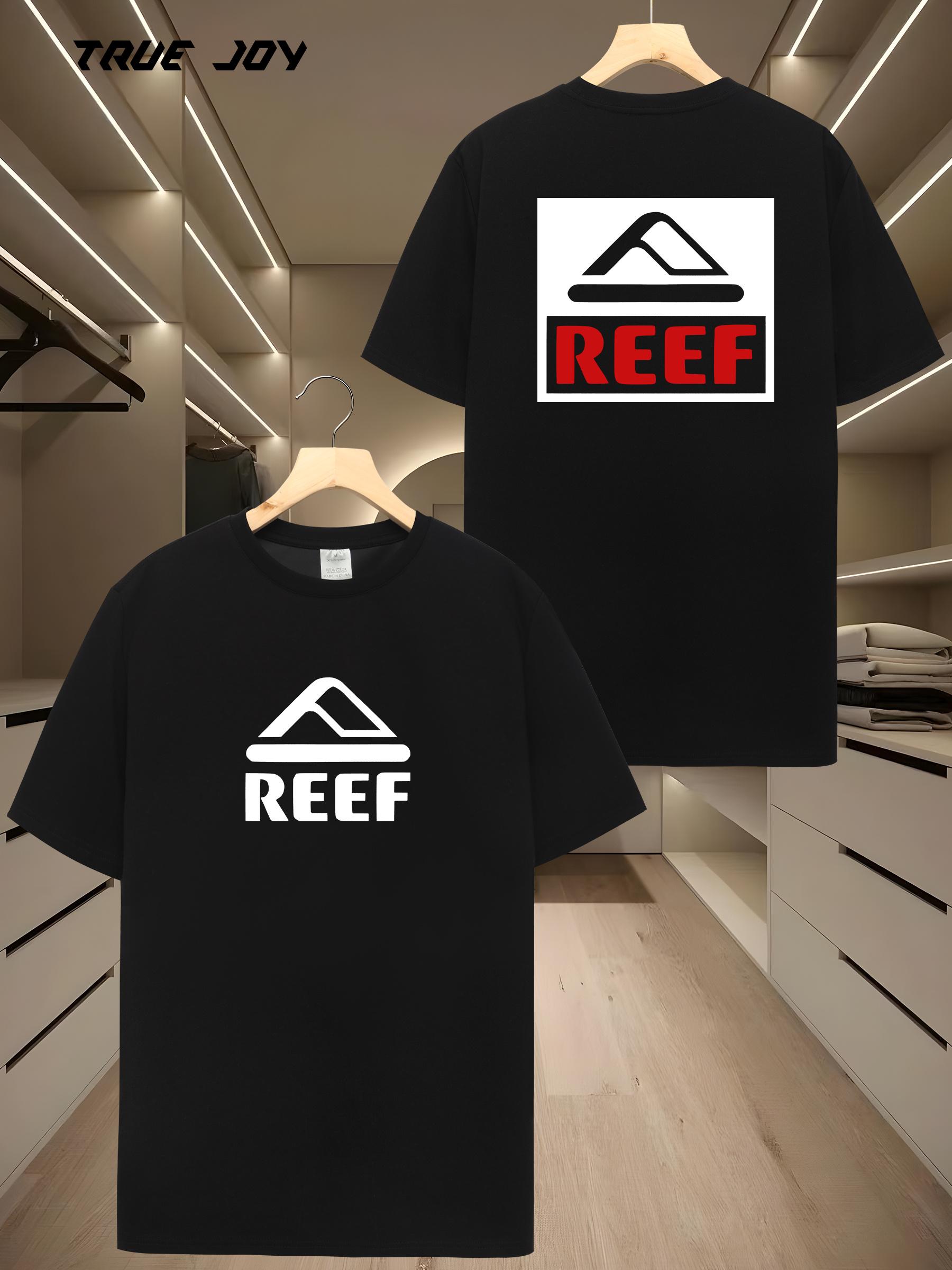 

REEF T-shirt - Brown Tee with White & Red Mountain Print XXL