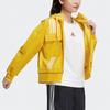 Adidas Casual Sports Zip Hooded Jacket Women Jackets Yellow GP0627