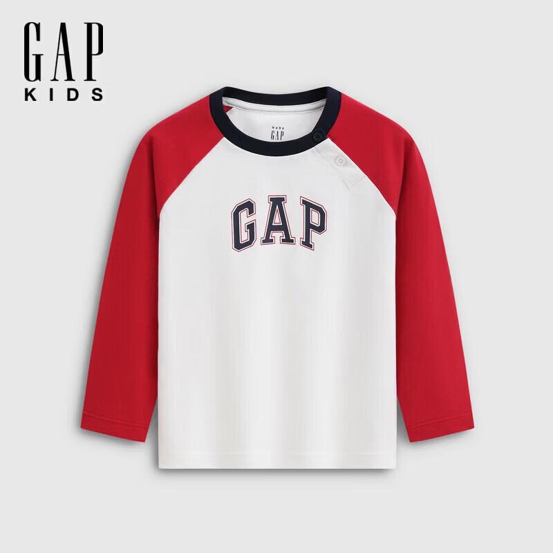 GAP Unisex Toddler Logo Print Raglan Long-Sleeve T-Shirt