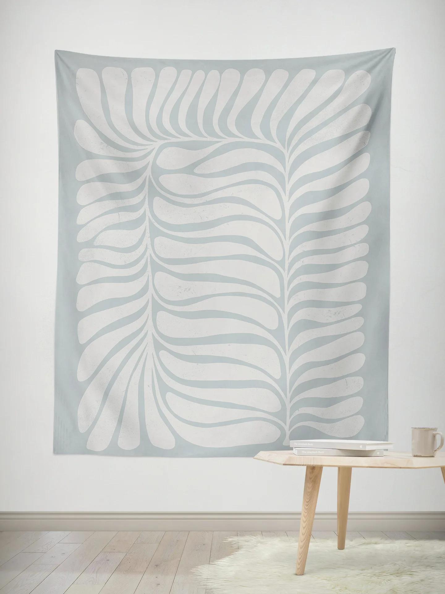 Простой растительный узор в виде листьев, гобелен для спальни, гостиной, украшения стены дома, гобелен 100x75cm