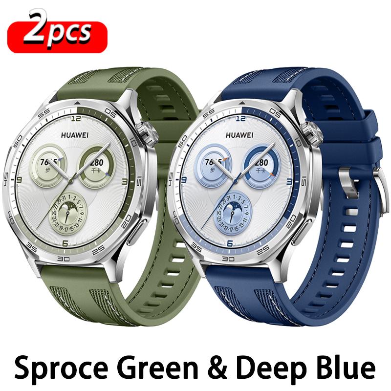 Official 22mm Nylon Strap For HUAWEI WATCH GT 6 5 4 46mm/Watch 4 5 6 Pro/GT 6 5 3 2 Pro 46 mm Composite Silicone Band Bracelet