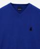 ZIOSONGZIO Semblance Whole Garment V-Neck Knit Blue Zi2Kt807Bl