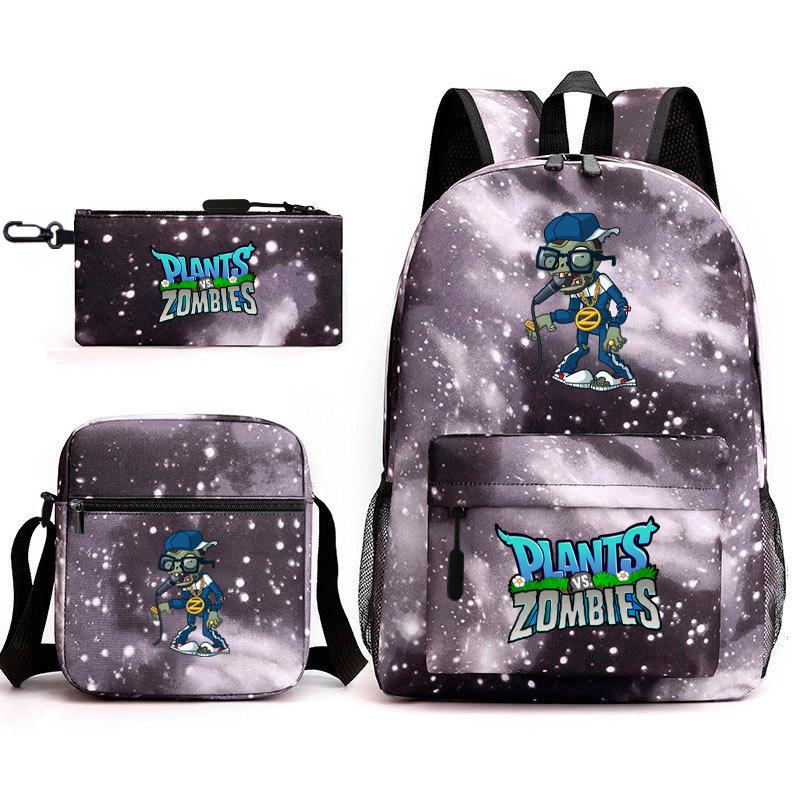 Umgebende Pflanzen vs. Zombies Teenager Schüler Schultasche Herren- und Damen-Freizeitrucksack Umhängetasche